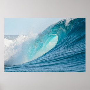 Póster Pôster de surf onda barril quebrando