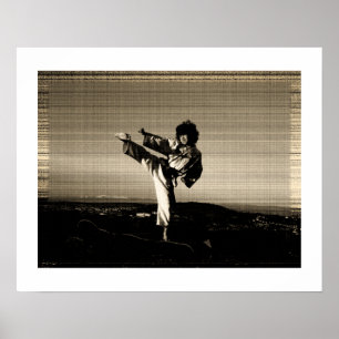 Póster "Poster de taekwondo da foto velha"