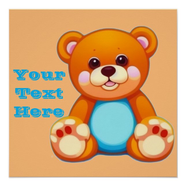 Póster Poster de urso de pelúcia (Frente)