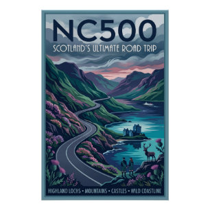 Póster Pôster de Viagem NC500 Viagem de Carro Definitiva