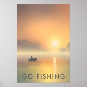 Poster Pôster de Viagem Vão Pescar