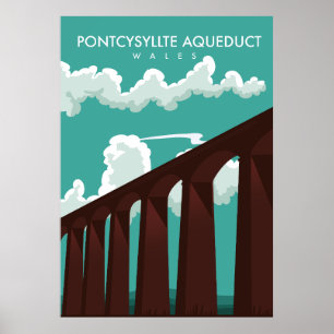 Poster Pôster de viagem Viaduto Leaderfoot Escócia