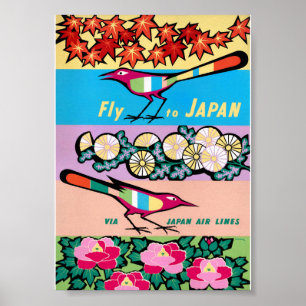 Poster Pôster de Viagem Vintage Japão Restaurado
