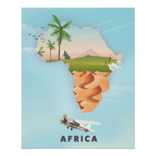 Póster Poster de viagens da África