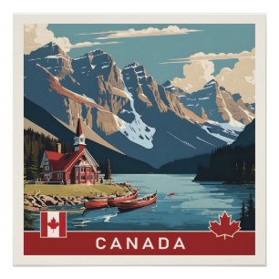 Póster Poster de viagens do Canadá