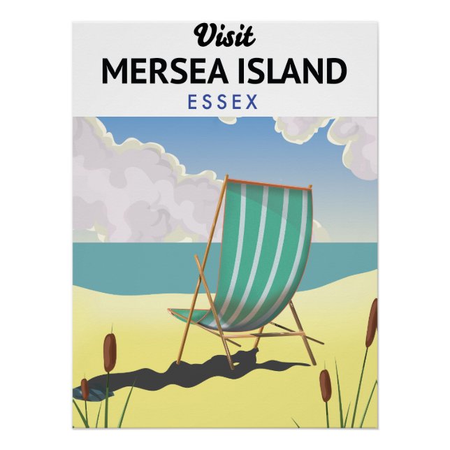 Póster Poster de viagens Essex da ilha de Mersia (Frente)