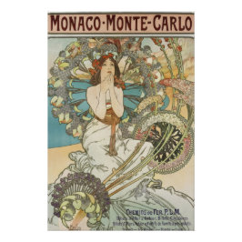 Póster Poster de Vintage Mont-Carlo por Alphonse Mucha