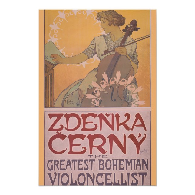 Póster Poster de Zdenka Cerny por Alphonse Mucha (Frente)