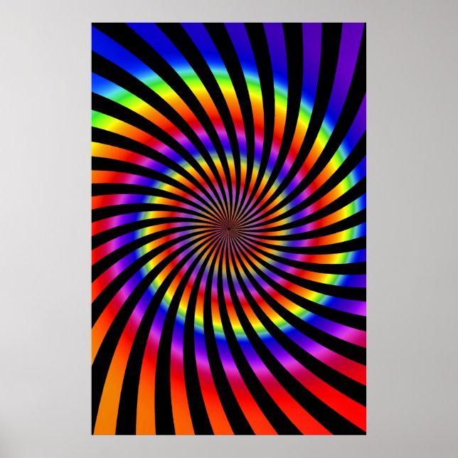Póster Poster: Design espiral colorida (Frente)