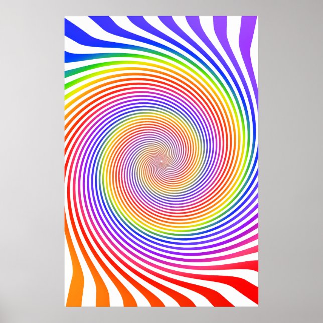 Póster Poster: Design espiral colorida (Frente)