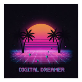 Póster Poster Digital Dreamer de Alta Qualidade