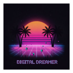 Póster Poster Digital Dreamer de Alta Qualidade
