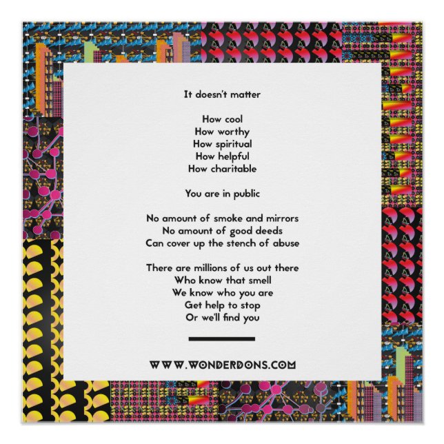 Póster Poster dizendo que você não pode se esconder (Frente)