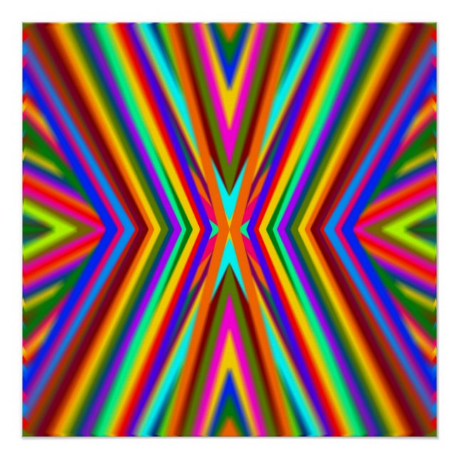 Póster Poster do arco-íris de cores (Frente)