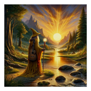 Póster Poster do Assistente Ouro Dawn