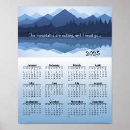 Poster Pôster do Calendário Blue Mountain Reflections 202