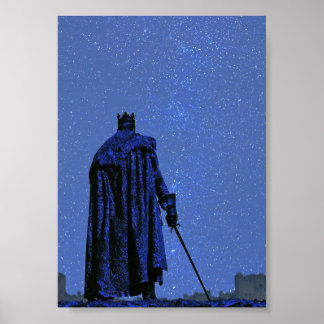 Poster Pôster do Cavaleiro de Manto Vermelho de Fantasia