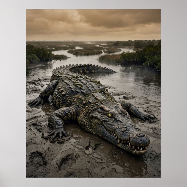 Poster Pôster do Delta Lamacento do Crocodilo de Pedra (Frente)