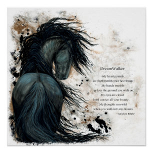 Póster Poster do DreamWalker Poem Friésio Horse por Bihrl