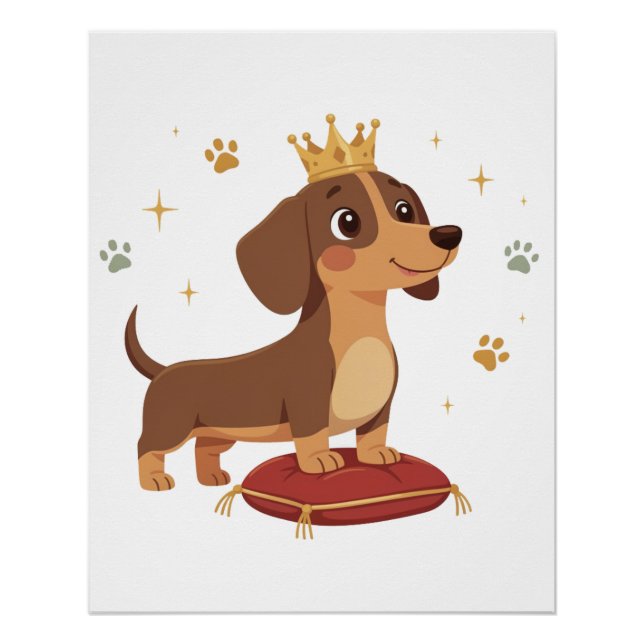 Póster Pôster do Duque Dachshund - Presente para Amantes  (Frente)