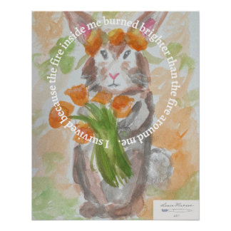 Póster Poster do Fundraiser Alivio de incêndio selvagem d