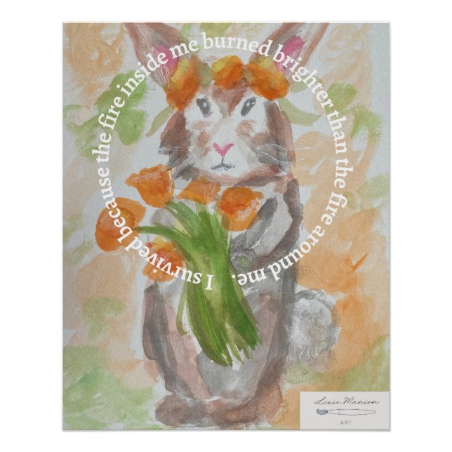 Póster Poster do Fundraiser Alivio de incêndio selvagem d (Frente)