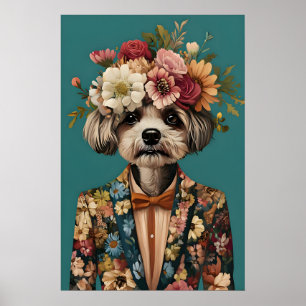 Poster Pôster do Havanês de Terno, Retrato do Havanês