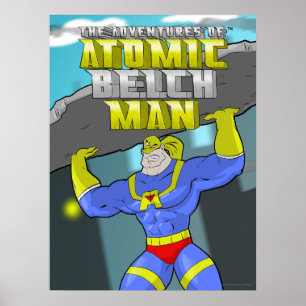 Poster Pôster do Homem Arroto Atômico Elevação Heroica