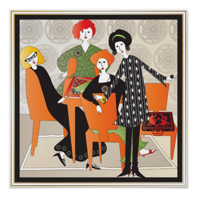 Póster Poster do Jogo Mah Jongg (Frente)