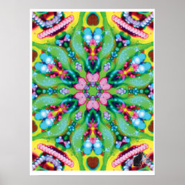 Póster Pôster do Kaleidoscópio de Colagem Cinética Hydra
