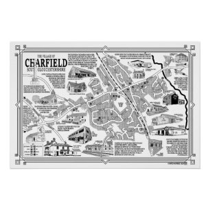 Póster Poster do Mapa da Aldeia de Charfield