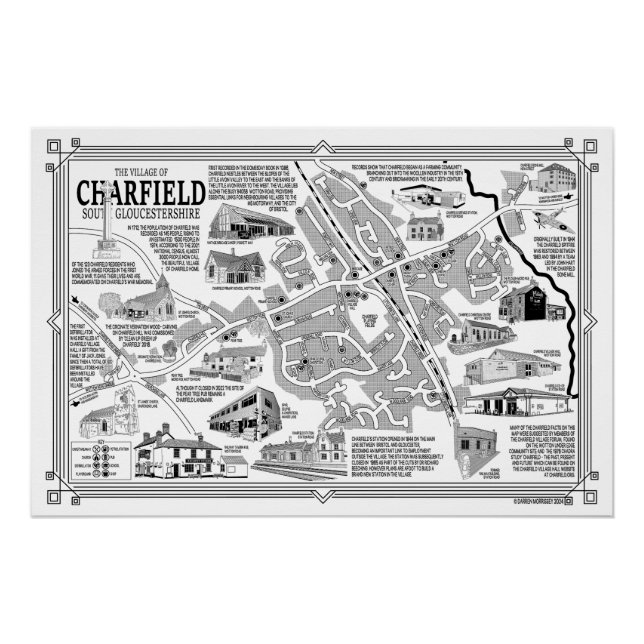 Póster Poster do Mapa da Aldeia de Charfield (Frente)