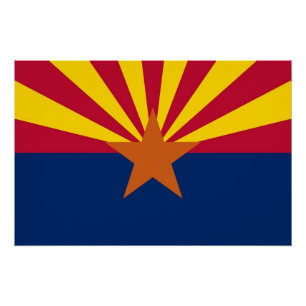 Póster Poster do muro patriótico com bandeira do Estado d