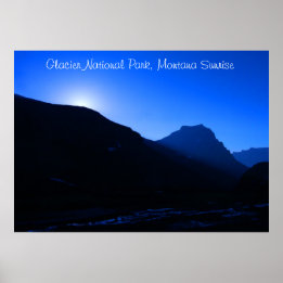 Póster Pôster do nascer do sol no Parque Nacional Glacier