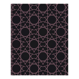 Póster Pôster do Padrão Geométrico Rosa Obsidiana