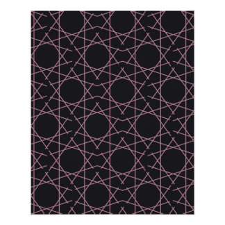 Póster Pôster do Padrão Geométrico Rosa Obsidiana