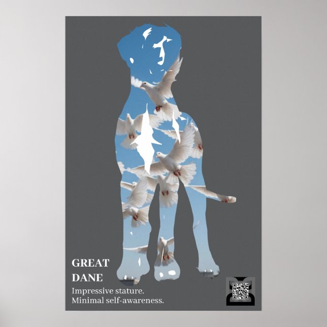 Poster Pôster do Pequeno Dogue Alemão (Frente)
