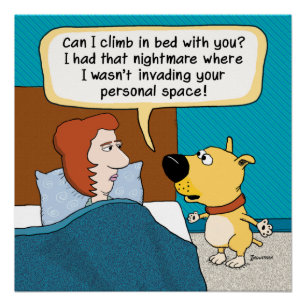 Póster Poster do pesadelo do cão engraçado