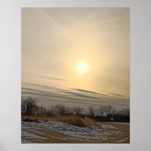 Poster Pôster do Pôr do Sol de Inverno