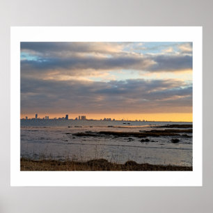 Poster Pôster do Pôr do Sol no Oceano Atlântico