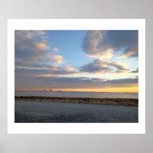 Poster Pôster do Pôr do Sol no Oceano Atlântico