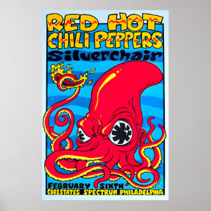 Poster Pôster do Red Hot Chili Peppers Arte Psicodélica d