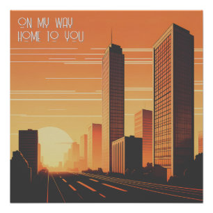 Póster Poster do Sunset in City (em minha casa para você)