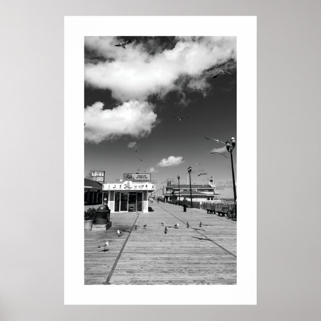 Poster Pôster do Tabuleiro de Seaside Heights Seagulls (Frente)