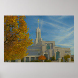 Poster Pôster do Templo de Monte Timpanogos Utah Pintura™