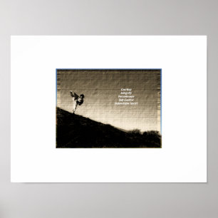 Poster "Poster dos princípios de Taekwondo da foto velha