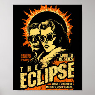 Poster Pôster Eclipse Solar Vintage Ficção Científica