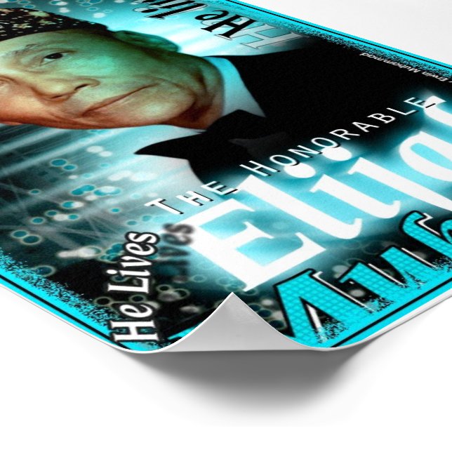 Póster Poster: Elijah Muhammad Lives (Borda)