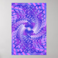 Poster: Espiral Psicodélico Roxo: Arte vetorial