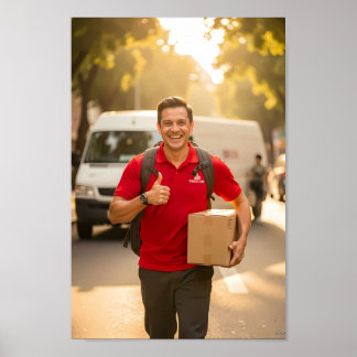 Poster Pôster Espírito de Entrega Brilhante ao Pôr do Sol